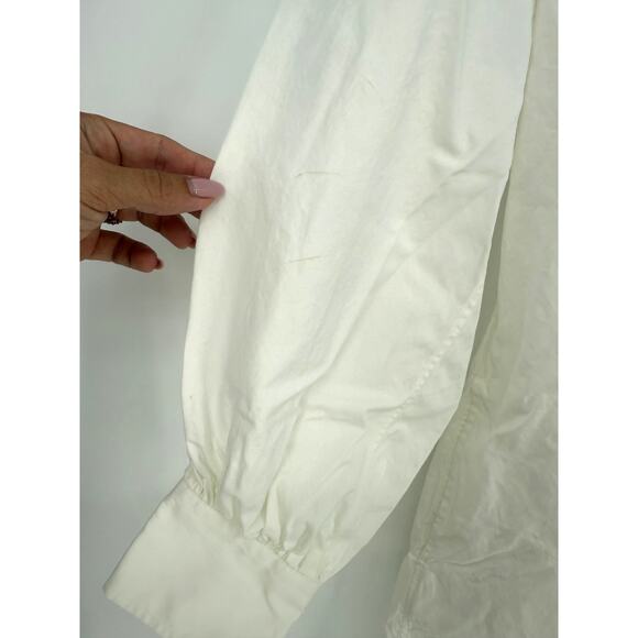 Ann Mashburn Shirt Dress Anaya Popover in White Size Large L - Picture 3 of 5
